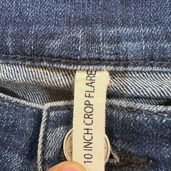 Rag & Bone 31 Women's Boho Floral Jeans Crop 10 Inch Flare Denim Embroidery Blue - Picture 10 of 11